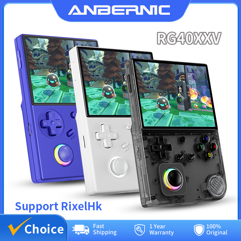Retro X8 Gaming Console - ANBERNIC-consola de juegos portátil RG40XXV, pantalla