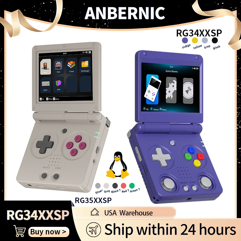 Retro Gaming Realm - Anbernic RG34XXSP RG35XXSP Consola de juegos