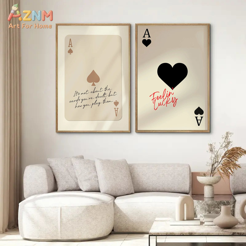 Retro Game Card - AZNM Lienzo Decorativo de Pared con