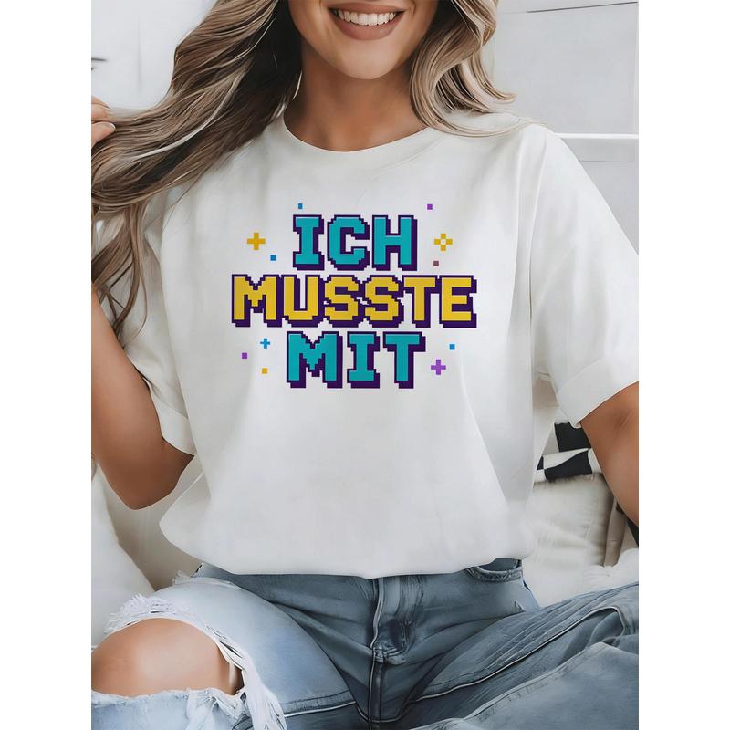 Retro Gaming Fonts - Camiseta con meme alemán 