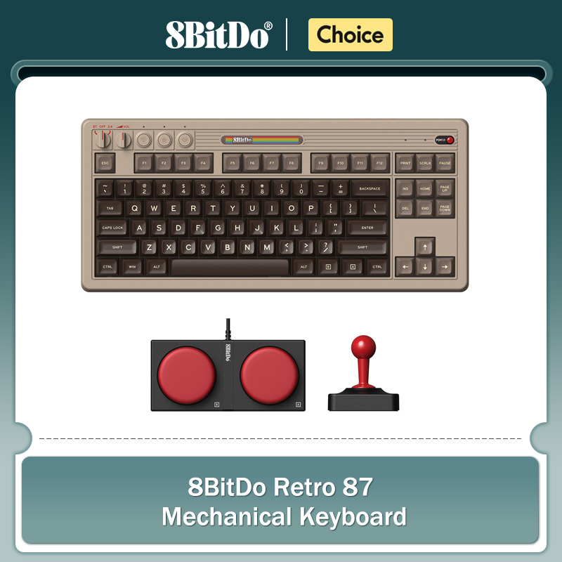 Retro Gaming Keyboard - Teclado mecánico retro 8BitDo, teclado para