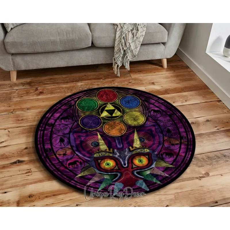 Retro Gaming Zelda - Alfombra redonda con símbolo de Zelda,