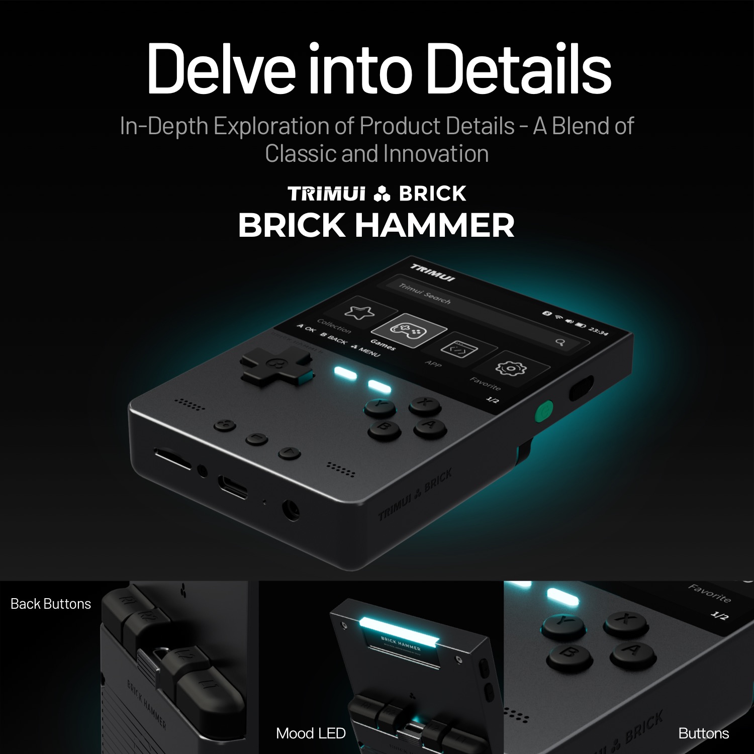 AMPOWN TRIMUI BRICK consola de - Retro Gaming Realm reseña y precio